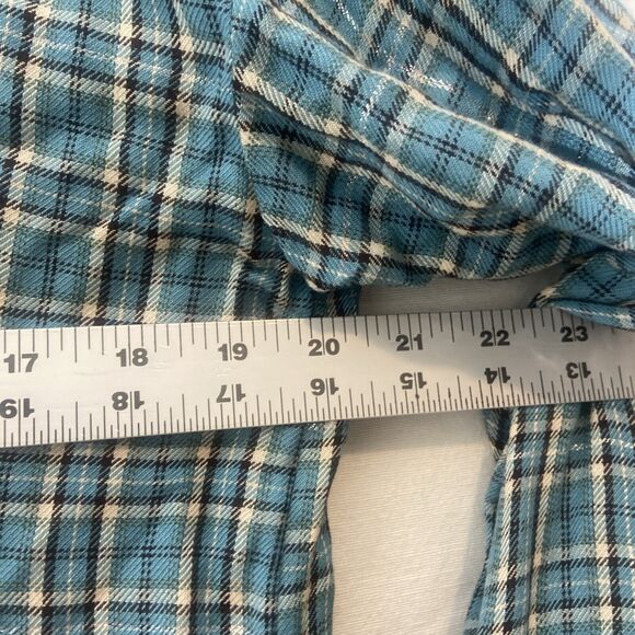 Loft Blue Black And White Button Up Shirt Size XS - Picture 5 of 7